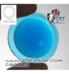 cabochon rond de 25mm couleur turquoise