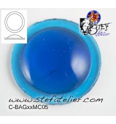 cabochon rond de 25mm couleur turquoise