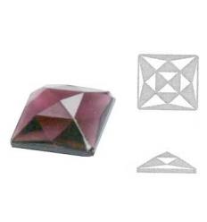 cabochon carré multifacettes amethyste 3x3cm