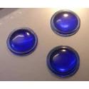 cabochon rond de 20mm couleur bleues