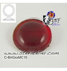 cabochon rond de 25mm couleur rouge