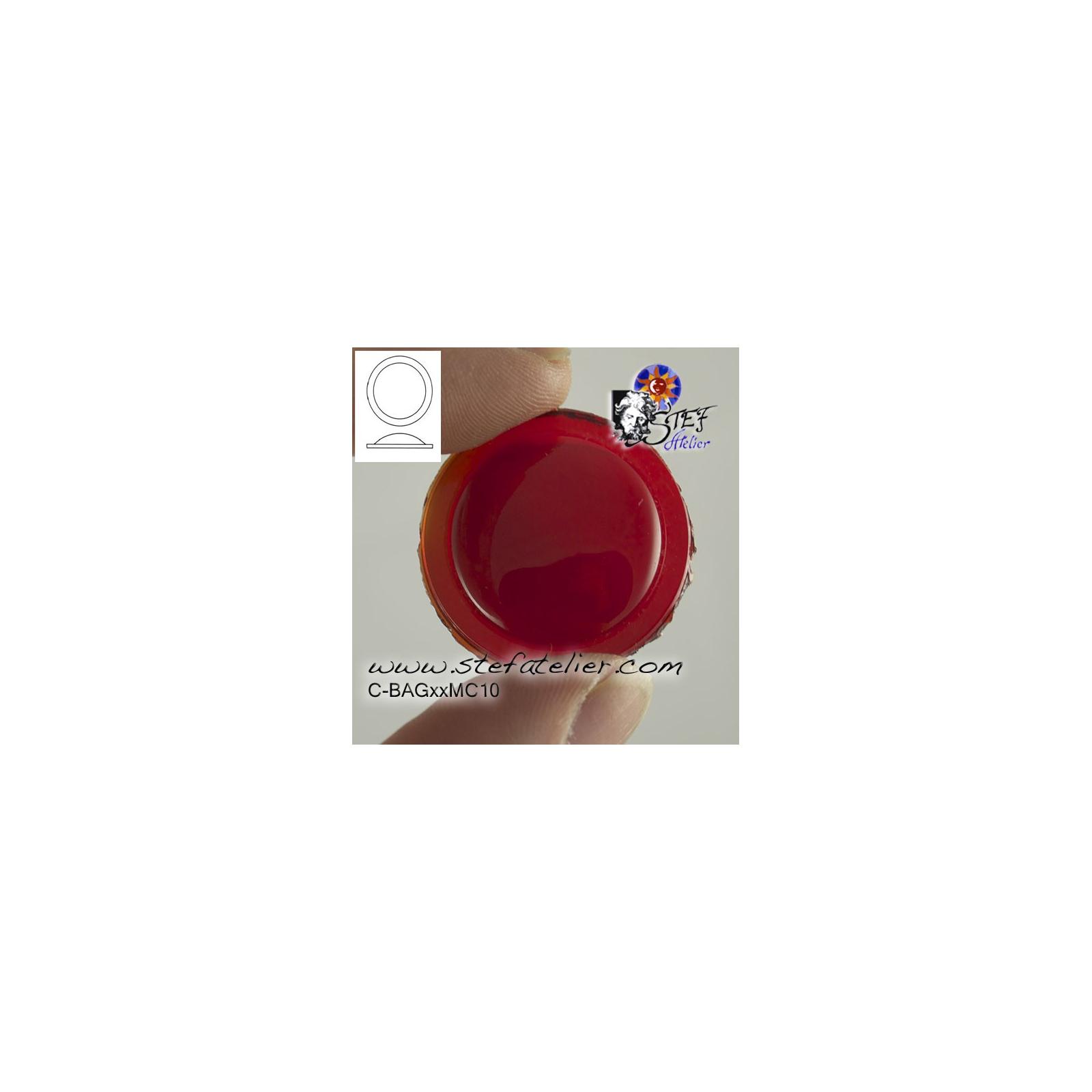 cabochon rond de 50mm couleur rouge