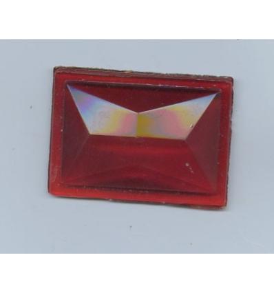 Cabochon rectangle 50x25mm Rouge