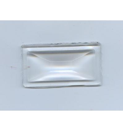Cabochon rectangle 50x25mm clair