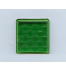 Cabochon carré damier 34x34mm vert