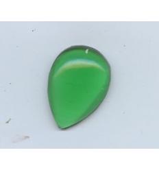 cabochon goutte 25/18mm vert