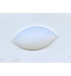 cabochon amande facette 30x15mm Opaline