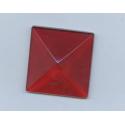 cabochon Pyramide de 30x30mm Rouge