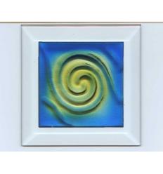 Encart biseaux spirale Bleu 102x102mm