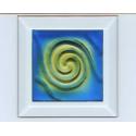 Encart biseaux spirale Bleu 102x102mm