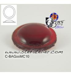 cabochon rond de 40mm couleur rouge