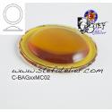 cabochon rond de 20mm couleur ambre