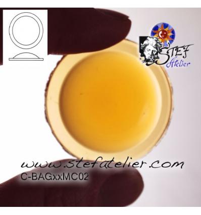 cabochon rond de 20mm couleur ambre