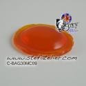 cabochon rond de 30mm couleur Orange