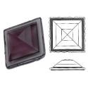 cabochon Pyramide Rombo 30x30mm Améthiste