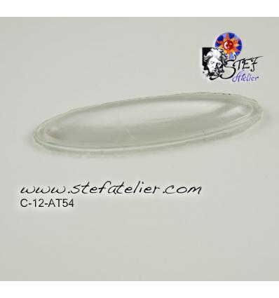 Cabochon ovale de 78x25mm transparent