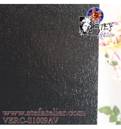 Verre "S" Verre noir opaque aventurine compatible fusing S96 30x30cm