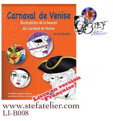 Carnaval de venise : Livre de modèles de vitraux en Français