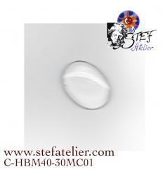 Cabochon oval 40x30mm clair