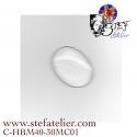 Cabochon oval 40x30mm clair