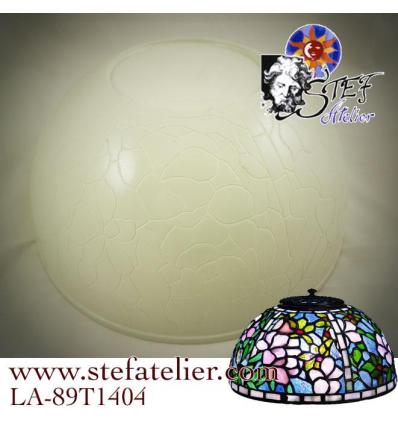Modèle de lampe Tiffany "Azalée"  en fibres de verre et plan 25cm de diamètre