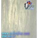 Verre vitrail "W" blanc opaline et transparent 35x27cm