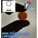 cabochon rond épais 20mm ambre