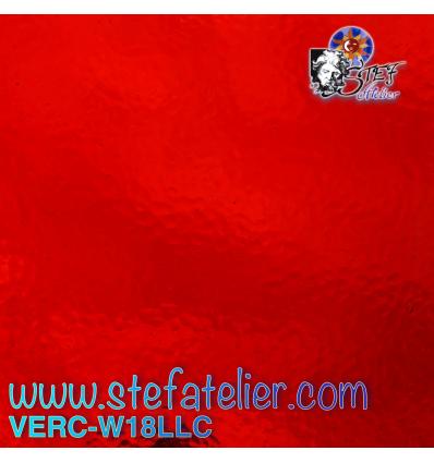 Verre "W" corella orange rouge clair ± 26x27cm