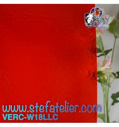 Verre "W" corella orange rouge clair 26x27cm