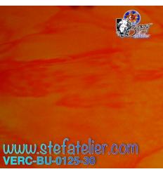 Verre "BU" orange et orange clair fusing 30F 25x29cm