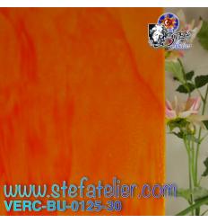 Verre "BU" orange et orange clair fusing 30F 25x29cm