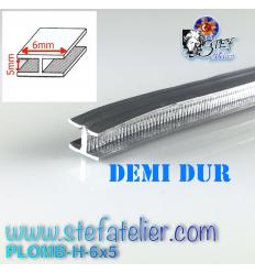 Plomb Vitrail H 6*5 DEMI DUR 1,8m