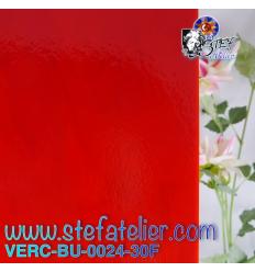 verre "BU" rouge tomate 29x25cm