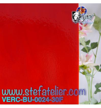 verre "BU" rouge tomate 29x25cm