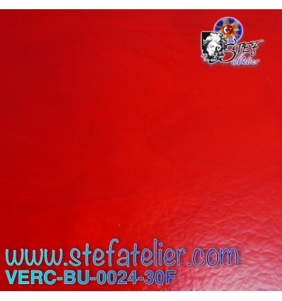 verre "BU" rouge tomate 29x25cm