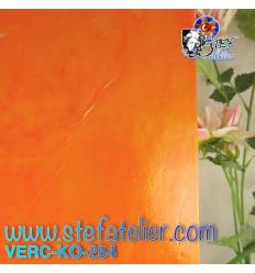 Verre "KO" orange opaline 27x27cm