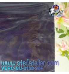 Verre "BU" bleu violet foncé bullseye fusing 25x29cm