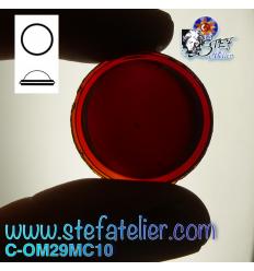 Cabochon rond épais 29mm Ambre en verre