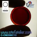 Cabochon rond épais 29mm Ambre en verre