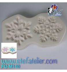 moule fusing  flocon de neige 14' 20,5x11x5cm