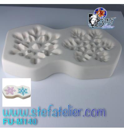 moule fusing  flocon de neige 14' 20,5x11x5cm