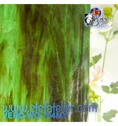 Verre "W" Mystic 704 WO vert et ambre environ 27x26cm