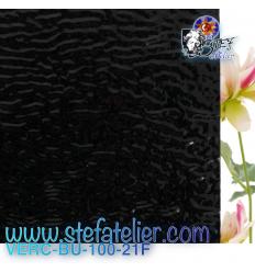 Verre "BU" noir ripple fusing Bullsye  ± 25x28cm