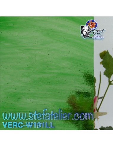 verre "W" vert moyen clair LL 26x27cm