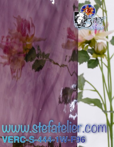 copy of Verre "S" violet et clair watterglass 30x25cm