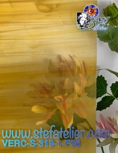 glass "S" beige and opaline medium COE96 30x30cm