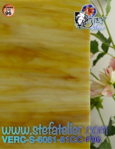 Verre Opalescent Jaune brun clair opaline COE96