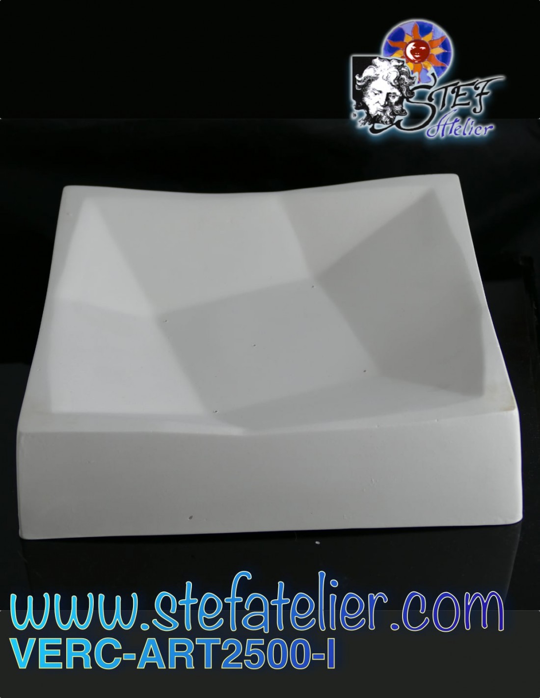 Ceramic fusing mold Origami square 20.3x20.3cm