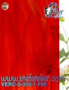 Verre "S" rouge et opaline COE96 30x30cm