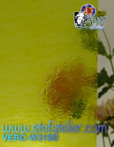 Verre "W" Seville jaune citron ± 27x26cm